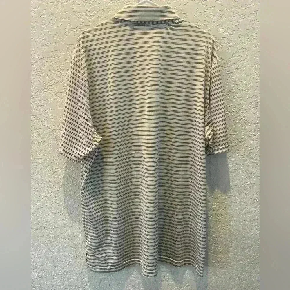 Adidas grey striped polo XL